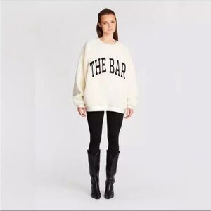 The Bar White Crew Neck Sweater